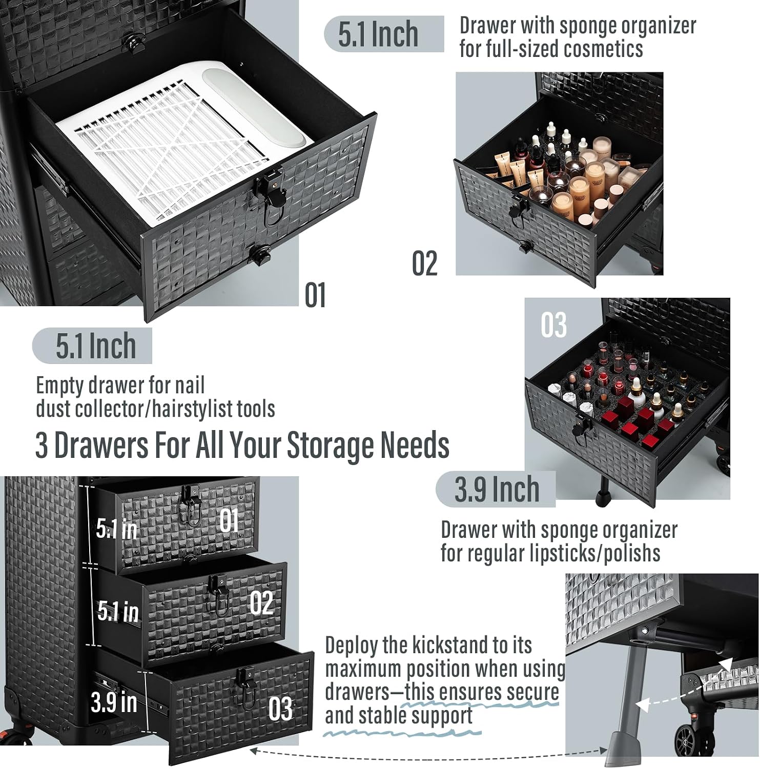 Rolling Salon Cart with 3 Draw - Spa & Wellness Jura Resort Centre De Loisirs Des Franches Montagnes ulasan dan harga